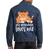 My Grandma Loves Me - Tigers Men Denim Jacket | Artistshot