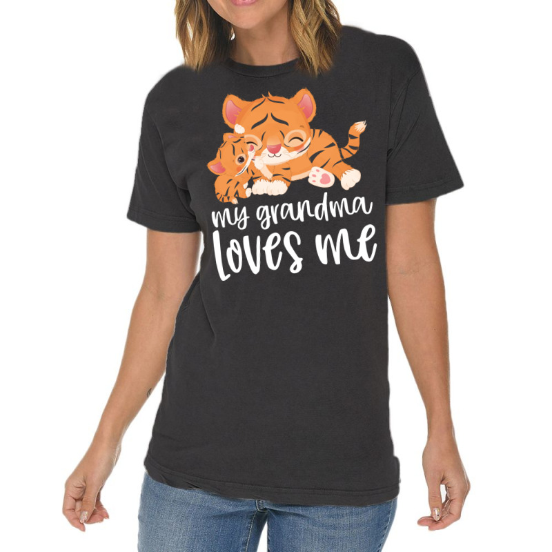 My Grandma Loves Me - Tigers Vintage T-Shirt by CueTrendyFinds | Artistshot