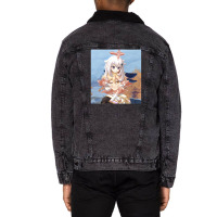 Genshin Impact Paimon Cute Paimon Portrait From Genshin Impact Unisex Sherpa-lined Denim Jacket | Artistshot