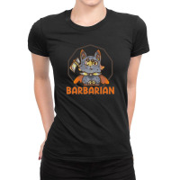 Barbarian Dnd Kitten Friend Ladies Fitted T-shirt | Artistshot