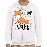 Funny, Oh For Fox Sake Youth Zipper Hoodie | Artistshot