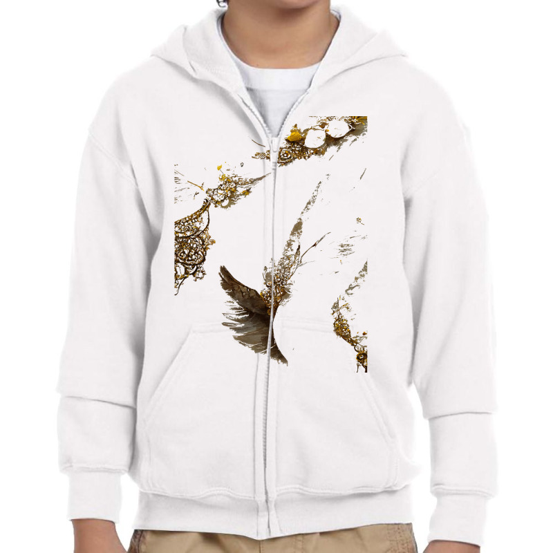 Adorned In Love Youth Zipper Hoodie by MeganArtist | Artistshot