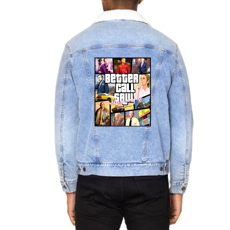 Better Call Saul Albuquerque Gta Art 1 Unisex Sherpa-Lined Denim Jacket by TresaHollen | Artistshot