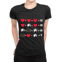 Valentine Math Equations  For Math Teachers Ladies Fitted T-shirt | Artistshot