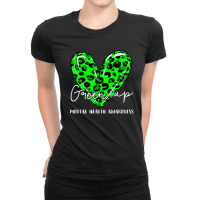 Green Up For Mental Health Awareness Green Leopard In May Ladies Fitted T-shirt | Artistshot