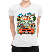 Arcade Out Run Video Game T Shirt Ladies Fitted T-shirt | Artistshot