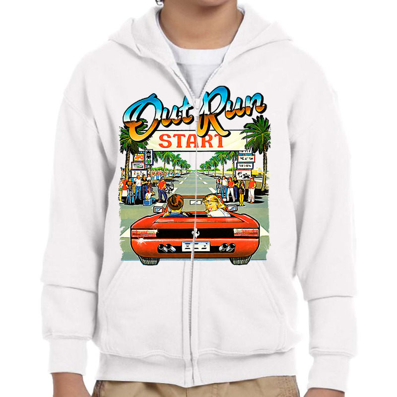 Arcade Out Run Video Game T Shirt Youth Zipper Hoodie | Artistshot