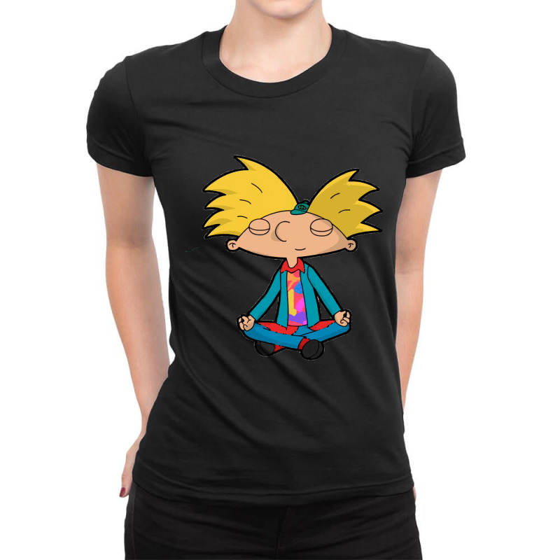 Arnold   Hey Ladies Fitted T-Shirt by MeganArtist | Artistshot