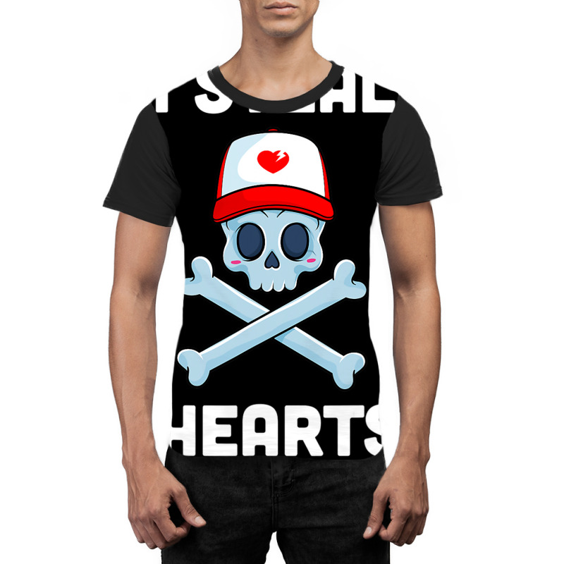 I Steal Hearts Valentines Day Pirate Boys Valentine Boy Graphic T-shirt | Artistshot