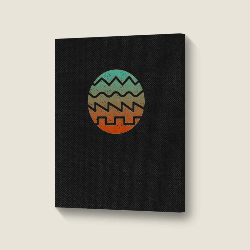 Synthesizer Fan Waveform Portrait Canvas Print | Artistshot