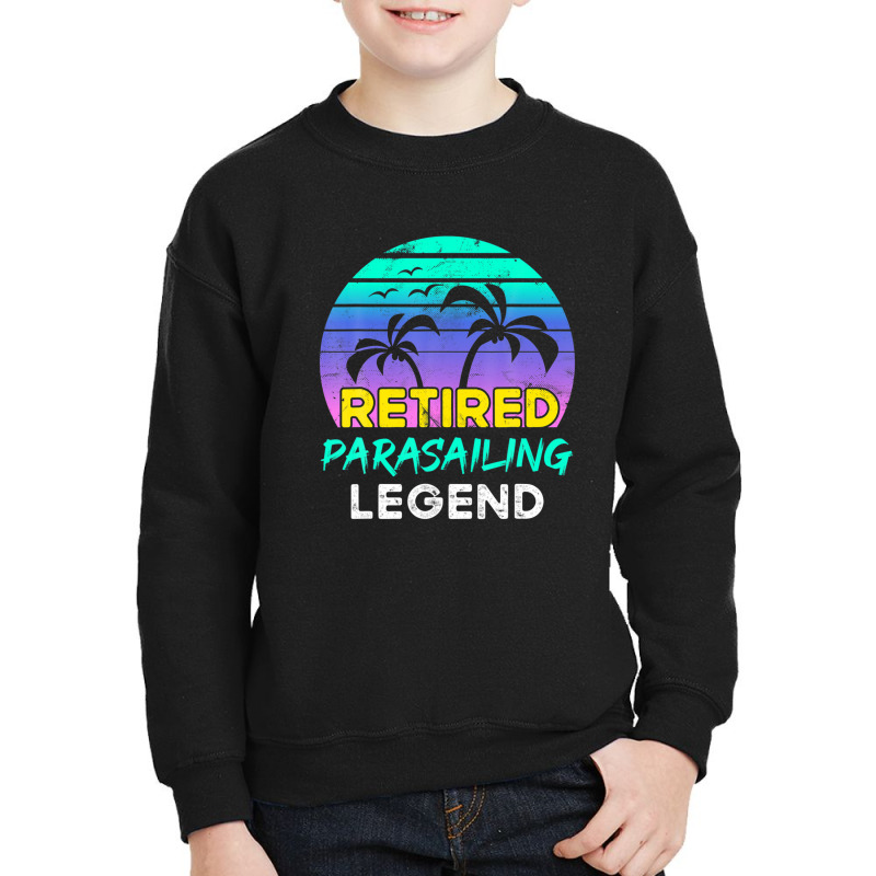 Retired Parasailing Legend Retirement Retro 80's Sunset Youth Sweatshirt by brcarjonesyi | Artistshot