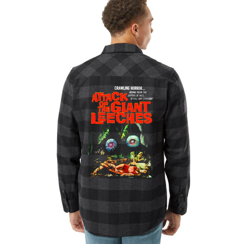 Attack Of The Giant Leeches Poster Flannel Shirt | Artistshot