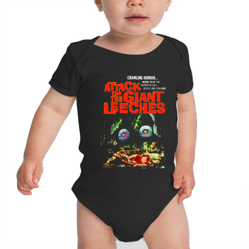 Attack Of The Giant Leeches Poster Baby Bodysuit by MeganArtist | Artistshot