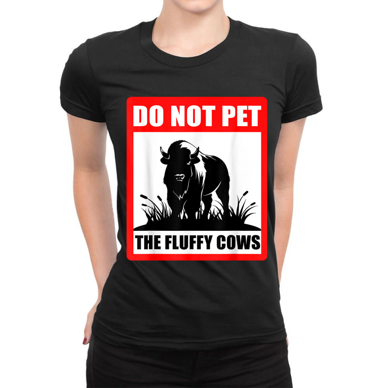 Do Not Pet The Fluffy Cows Classic  Copy Copy Copy Ladies Fitted T-Shirt by JamesArtists | Artistshot