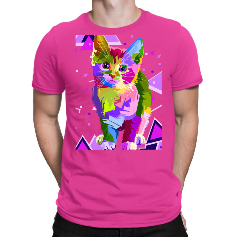 70s 80s Party Cat Psychedelic Colorful Retro Trippy Cat Classic  (1) T-Shirt by botitefinos | Artistshot