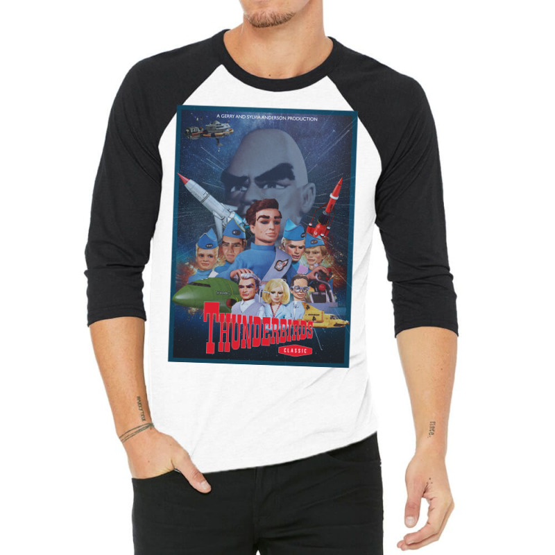 Thunderbirds Classic Vintage Retro Poster 3/4 Sleeve Shirt | Artistshot