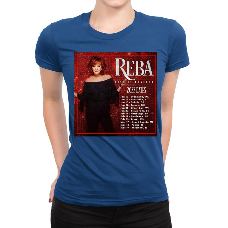 Reba Tour 2022 Locations And Dates Ladies Fitted T-Shirt by idotsnazeed0 | Artistshot