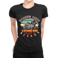 Desert Bighorn Sheep Species Vintage Nevada State Souvenir 39 Ladies Fitted T-shirt | Artistshot