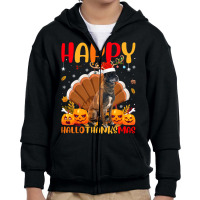 Funny Dog Lover Happy Belgian Malinois Dog Hellothanksmas Youth Zipper Hoodie | Artistshot