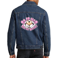 Doggo Working  Tongue Out 1 Men Denim Jacket | Artistshot