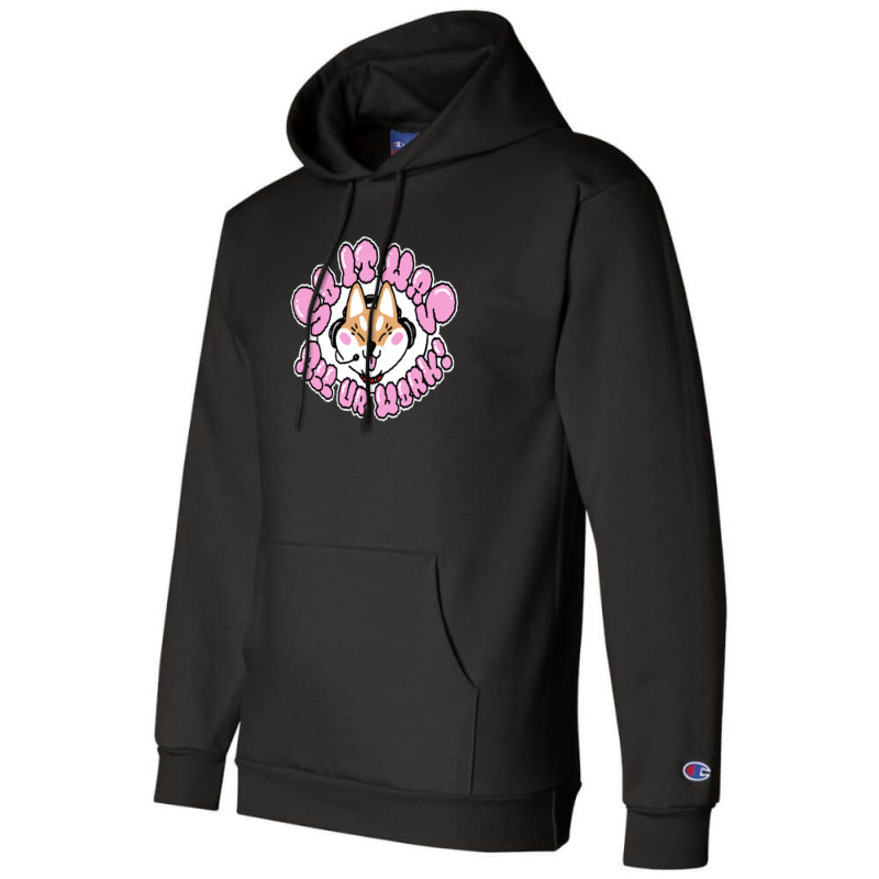 Doggo Working  Tongue Out 1 Champion Hoodie by GretchenJennie | Artistshot