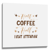 Gift For Flight Attendant Love Coffee Metal Print Square | Artistshot