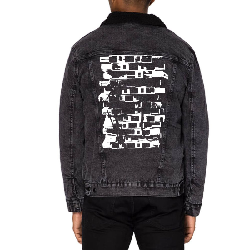 Cassette Tape Stack Unisex Sherpa-Lined Denim Jacket by horveyfoths | Artistshot