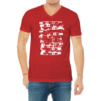 Cassette Tape Stack V-neck Tee | Artistshot