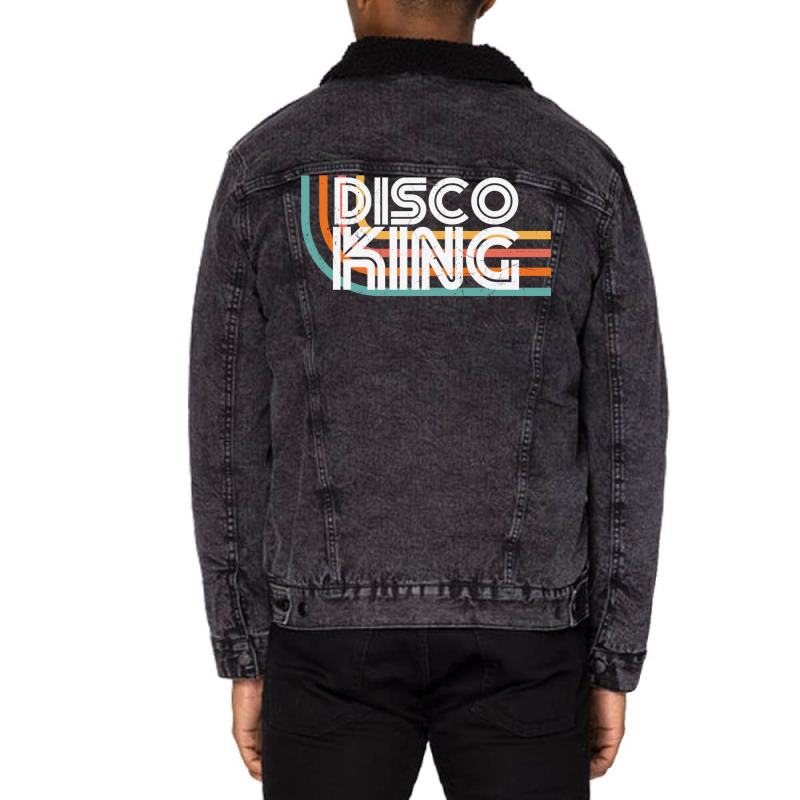 Disco King 80s Aesthetic Gifts And 80s Shirts Unisex Sherpa-Lined Denim Jacket by botitefinos | Artistshot