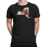 Newyork Map Flower T-shirt | Artistshot