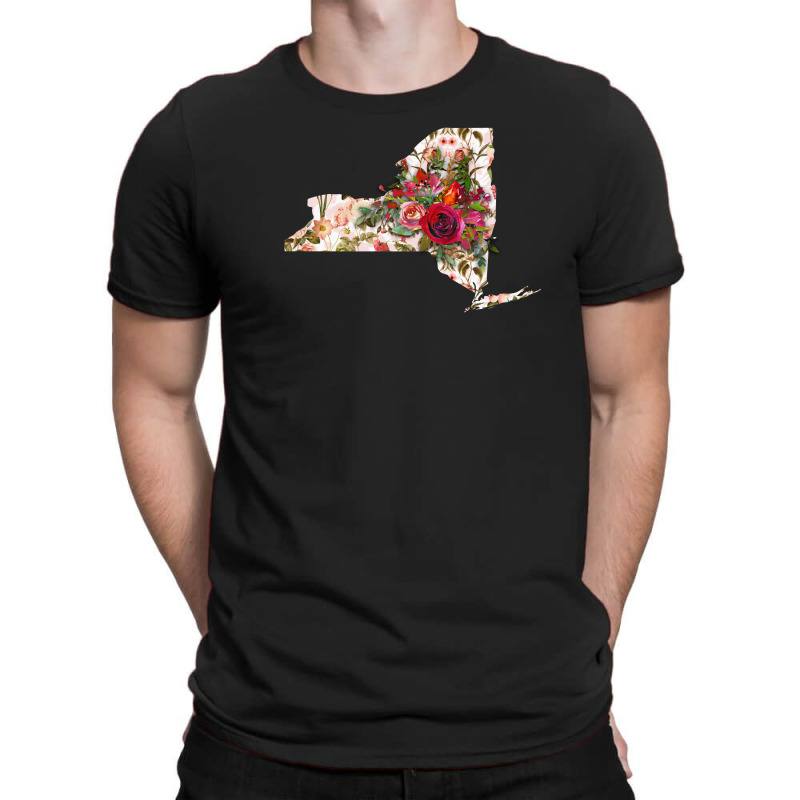 Newyork Map Flower T-shirt | Artistshot