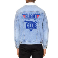 Flight Club (revised Wdistress) Unisex Sherpa-lined Denim Jacket | Artistshot