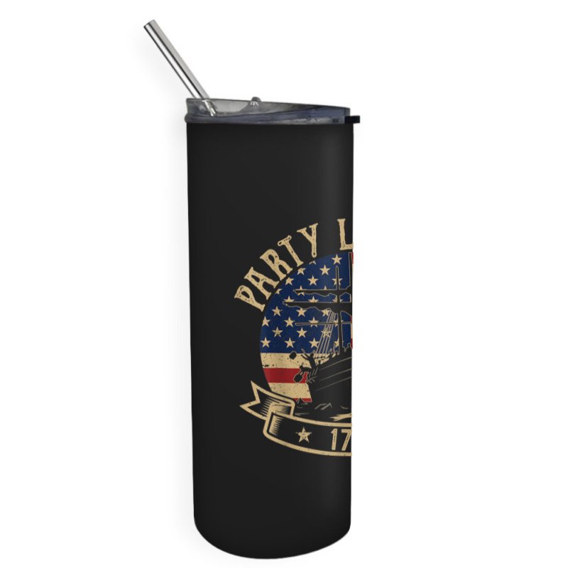 Party Like It's 1773 Funny Us History Boston Tea Vintage Skinny Tumbler | Artistshot