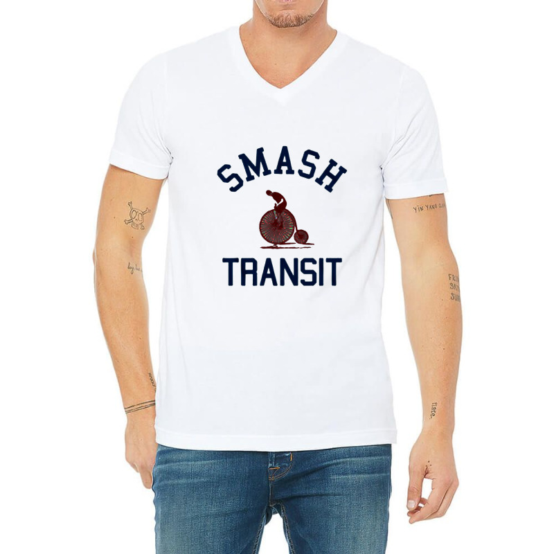 Super Smash Transit Cycling V-neck Tee | Artistshot