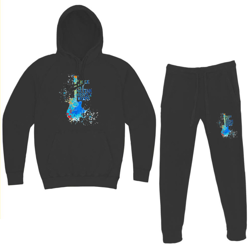 Pendant Que Ma Guitare Pleure Doucement Conception  Classique Hoodie & Jogger Set | Artistshot