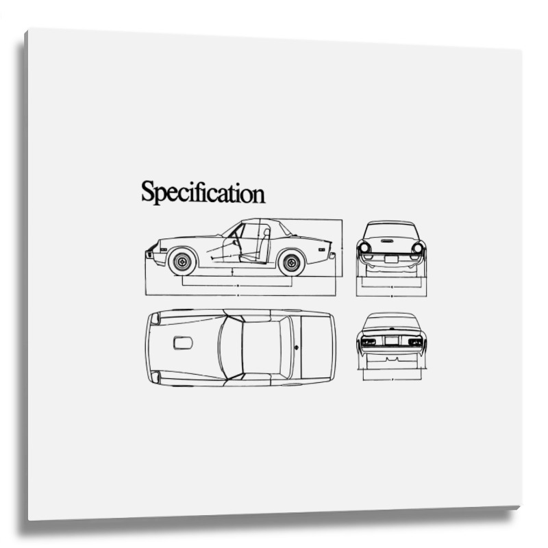 Jensen Healey   Technical Specs Metal Print Square | Artistshot