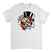 Skull Gamble Playingcards Classic T-shirt | Artistshot