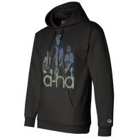 Aha Die Timeline A Ha Rave Acid   Blue Champion Hoodie | Artistshot