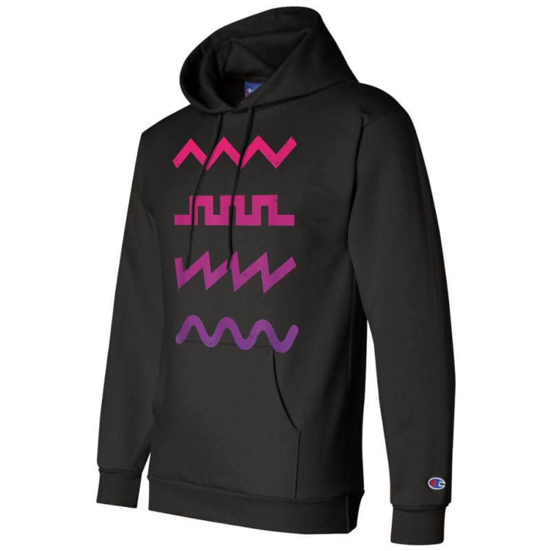 Waveform Techno Synthesizer Synth Analog T Shirt Champion Hoodie | Artistshot