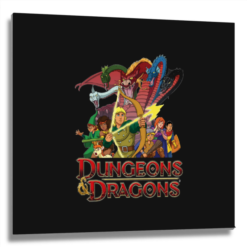 Dungeons And Dragons Cartoon 80s 1 Friend Metal Print Square By 