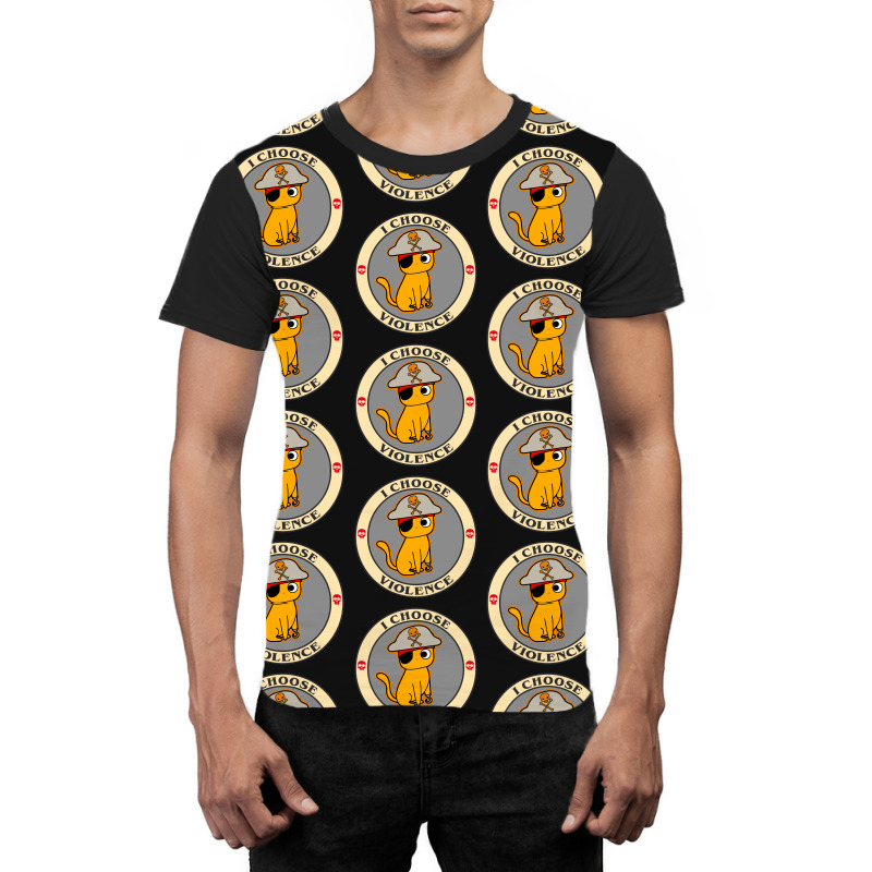 Copy Of I Choose Violence Funny Cat   T Shirt Graphic T-shirt | Artistshot