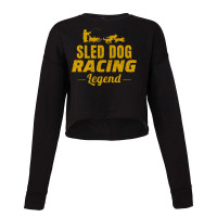 Husky Sledding Sled Dog Racing Alaskan Racer Dad Cropped Sweater | Artistshot