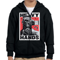 Heavy Hands Graphic By Gian Galang Youth Zipper Hoodie | Artistshot