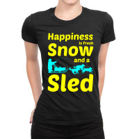 Husky Sledding Sled Dog Racing Alaskan Racer Dad Ladies Fitted T-shirt | Artistshot