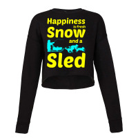 Husky Sledding Sled Dog Racing Alaskan Racer Dad Cropped Sweater | Artistshot