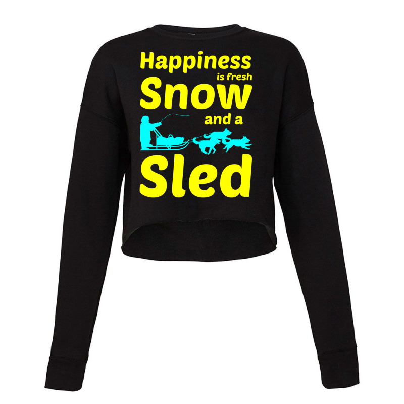 Husky Sledding Sled Dog Racing Alaskan Racer Dad Cropped Sweater | Artistshot