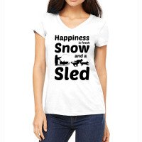 Husky Sledding Sled Dog Racing Alaskan Racer Dad Women's V-neck T-shirt | Artistshot