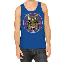 Tiger Samurai Helmet Funny Japanese Warrior Design Tank Top | Artistshot