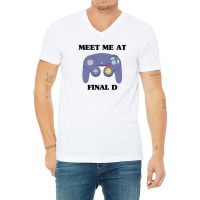 Smash Controller Melee Video Game Controller Illustration Final Destin V-neck Tee | Artistshot