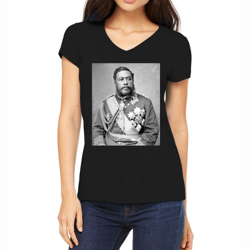 Kalākaua, The Last King Of Hawaii. Women's V-Neck T-Shirt by PaulJKrois | Artistshot